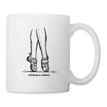 Climbing is a dance - Kletter T-Shirt - Tasse - Weiß - Rechts