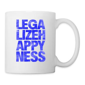 Legalize Happiness T-Shirt - Tasse - Weiß - Rechts