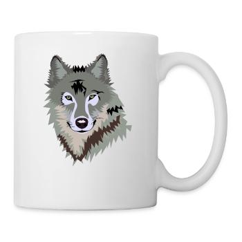 WOLF WÖLFE RUDEL GESCHENK T-SHIRT - Tasse - Weiß - Rechts