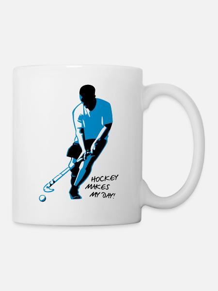 Joueur de hockey - Mug blanc - blanc
