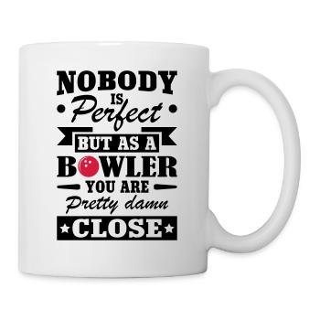 Aucun corps n'est parfait mais comme bowling - Mug blanc - blanc - Droite