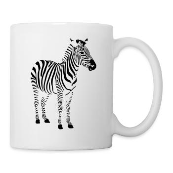 Zebra - Tasse - Weiß - Rechts
