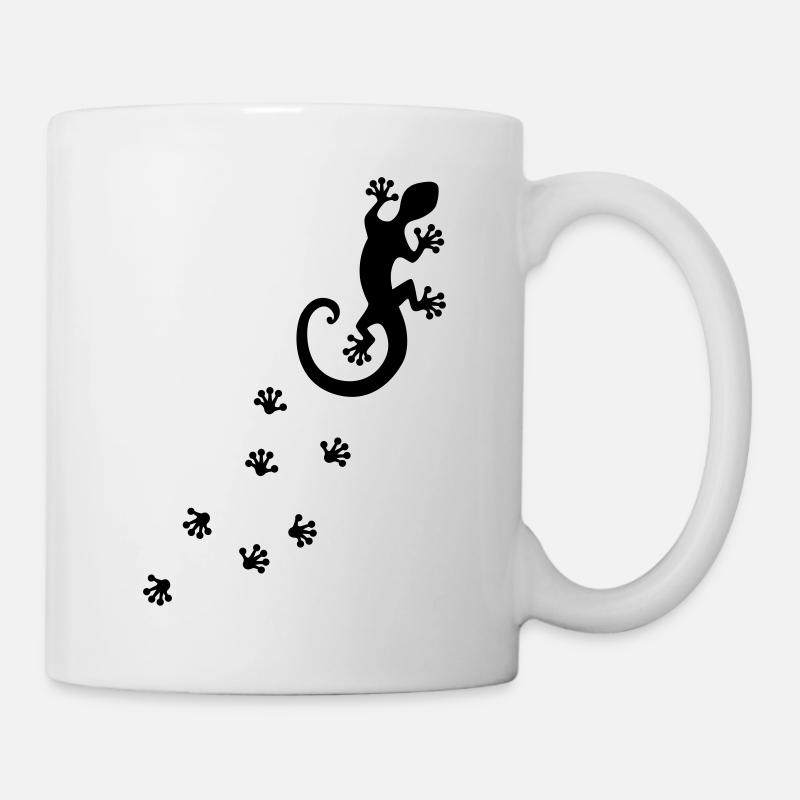 Gecko Footprint - Tasse - Weiß