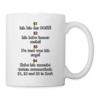ICH BIN DER BOSS! - Tasse - Weiß - Rechts
