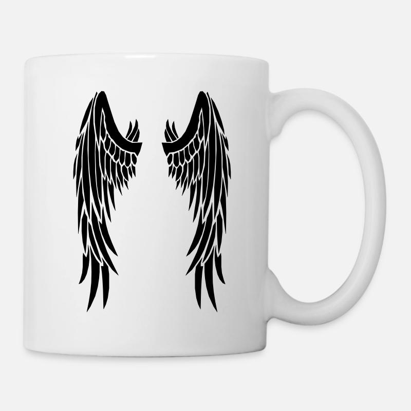 ailes noires - Mug blanc - blanc