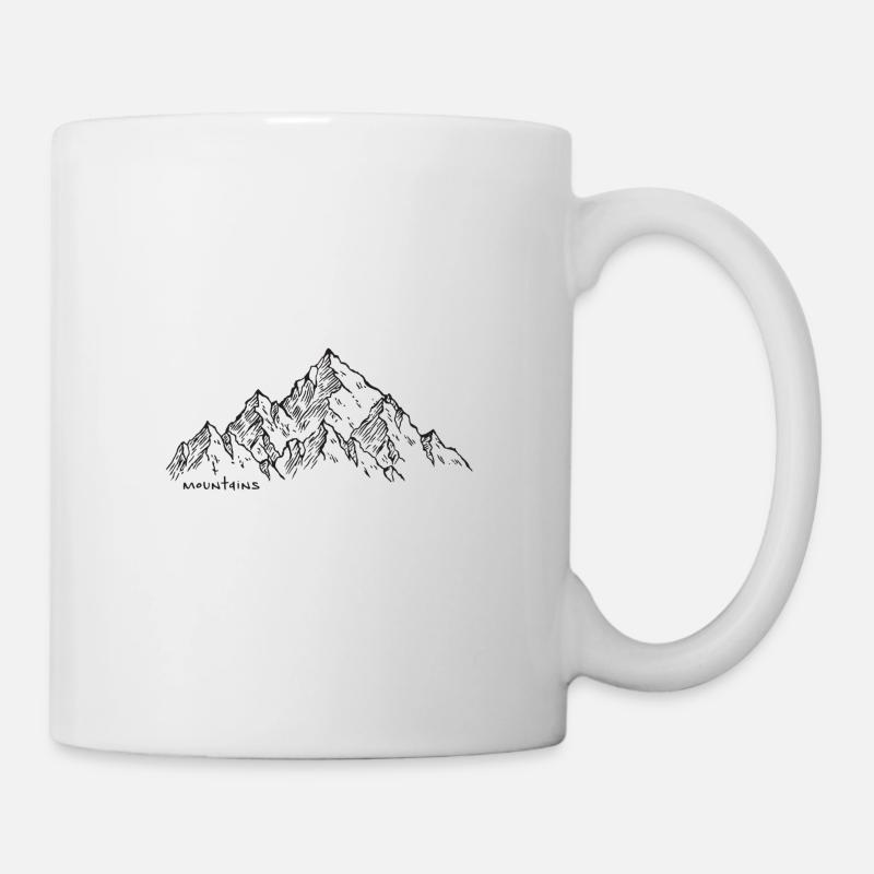 Mountains - Tasse - Weiß
