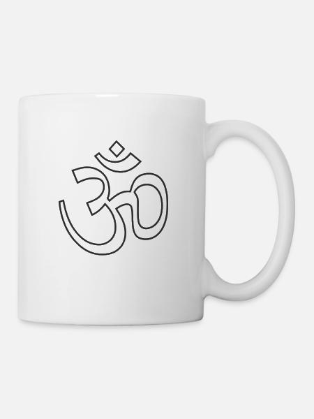 Symbole de yoga om - Mug blanc - blanc