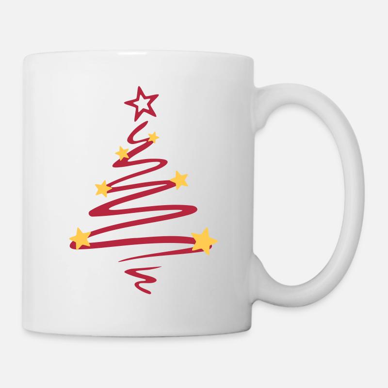 Weihnachten - Weihnachtsbaum - Tasse - Weiß