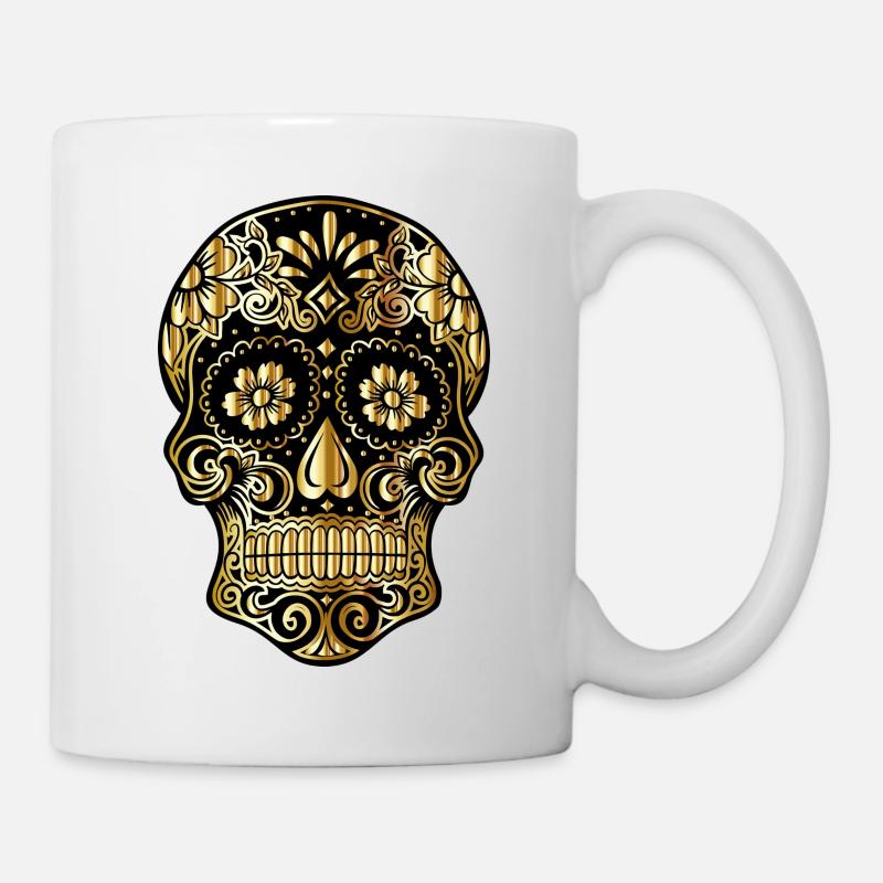 Golden Skull - Tasse - Weiß