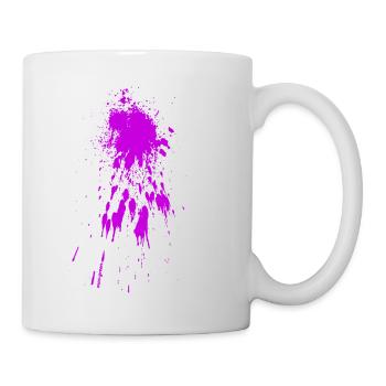Klecks pink - Tasse - Weiß - Rechts