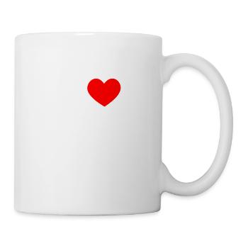 Rotes Herz - Tasse - Weiß - Rechts