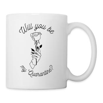 Serez-vous ma quarantaine Corona - Mug blanc - blanc - Droite