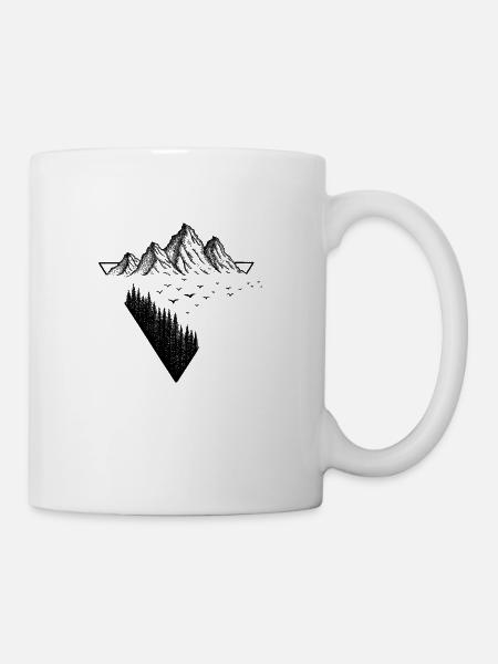 Randonnées en montagne randonneurs randonnée en plein air trekking - Mug blanc - blanc