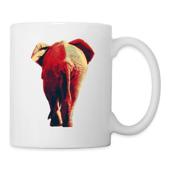 Éléphant d'Afrique - Mug blanc - blanc - Droite
