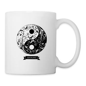Mandala Ying Yang - Mug blanc - blanc - Droite