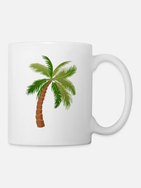 palmier arbre palmiers 1 - Mug blanc - blanc
