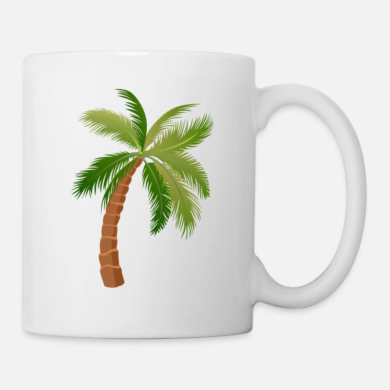 palmier arbre palmiers 1 - Mug blanc - blanc