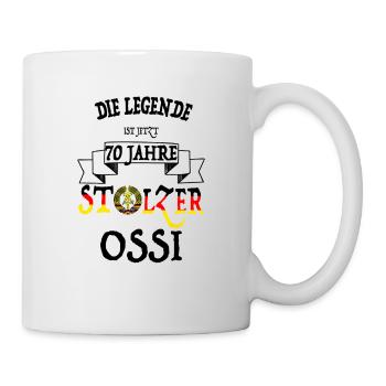 DDR Geschenk Ossi Ostdeutschland 70. Geburtstag - Tasse - Weiß - Rechts