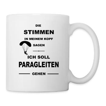 Paragleiten Gleitschirmfliegen Gleitsegeln Pilot - Tasse - Weiß - Rechts
