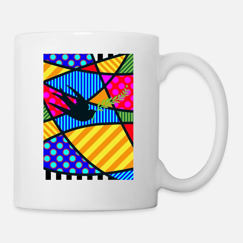 Hirondelle chanceuse - Mug blanc - blanc