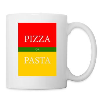 PIZZA ou PÂTES - Mug blanc - blanc - Droite