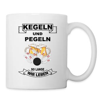 Kegeln Kegelbahn Kegelverein Kugel neun Kegel Club - Tasse - Weiß - Rechts
