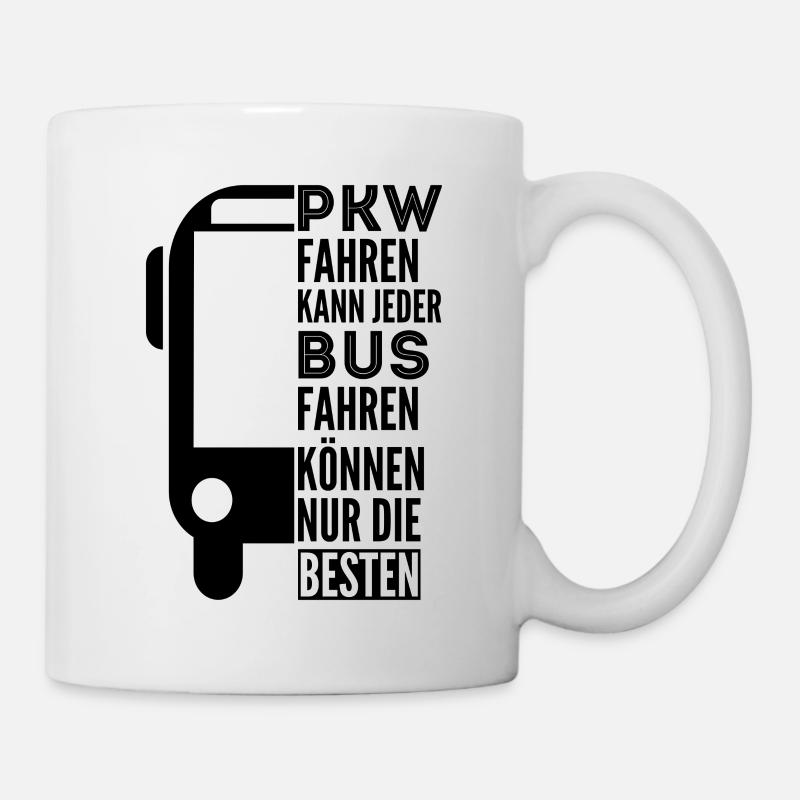 Busfahrer Omnibus Reisebus Geschenk Spruch - Tasse - Weiß