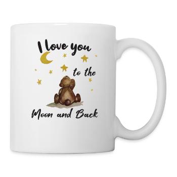 Love you to the moon and back kleiner Bär - Tasse - Weiß - Rechts