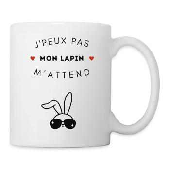 J'peux pas mon lapin - Mug blanc - blanc - Droite