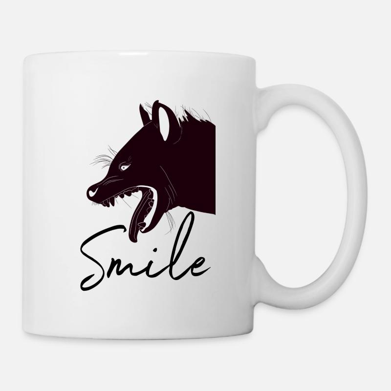 Happy hyena - Tasse - Weiß