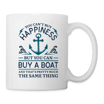 Acheter un bateau - Mug blanc - blanc - Droite