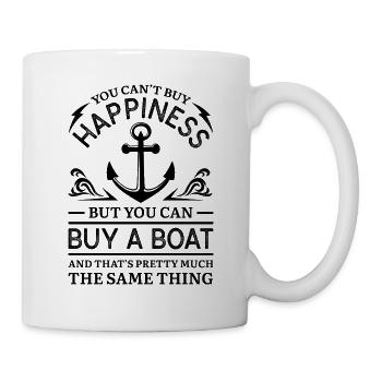 Acheter un bateau - Mug blanc - blanc - Droite