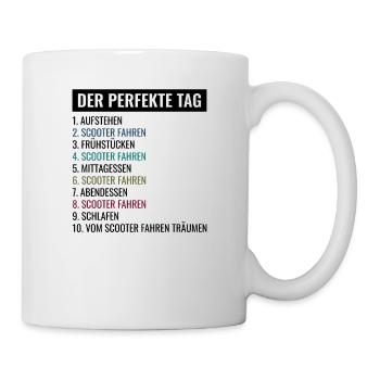 Stunt Scooter Tretroller Roller Sommer Geschenk - Tasse - Weiß - Rechts
