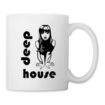 Deep House Black on bright - OSKR Design - Mug blanc - blanc - Droite