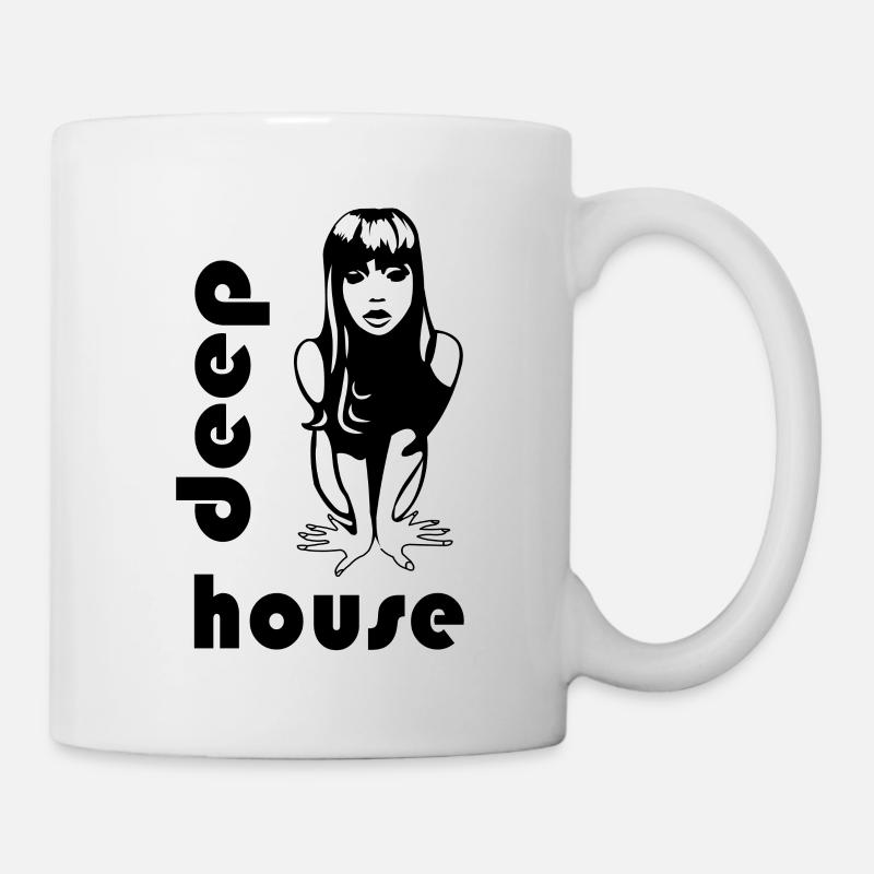 Deep House Black on bright - OSKR Design - Mug blanc - blanc