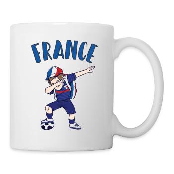 France Football Fan drapeau Dabbing Enfant - Mug blanc - blanc - Droite