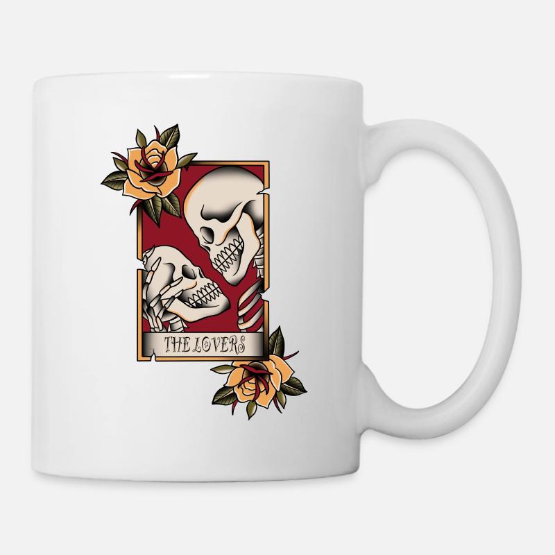 The lovers - skulls & roses - Mug blanc - blanc