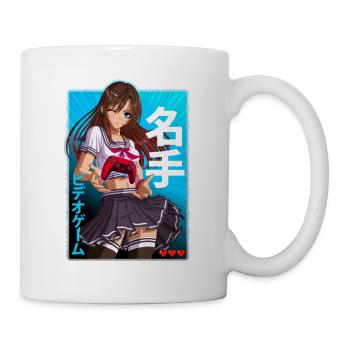 Pro Gamer Video Game Girl with Game Controller - Mug - white - Right