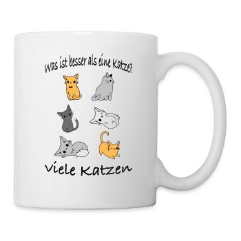 Katzen - Tasse - Weiß - Rechts