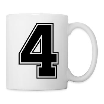 4 nombre de maillots - Mug blanc - blanc - Droite