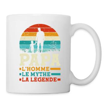 Papa l'homme le mythe la légende Cadeau - Mug blanc - blanc - Droite