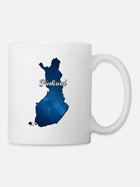 Carte de la Finlande finlande - Mug blanc - blanc