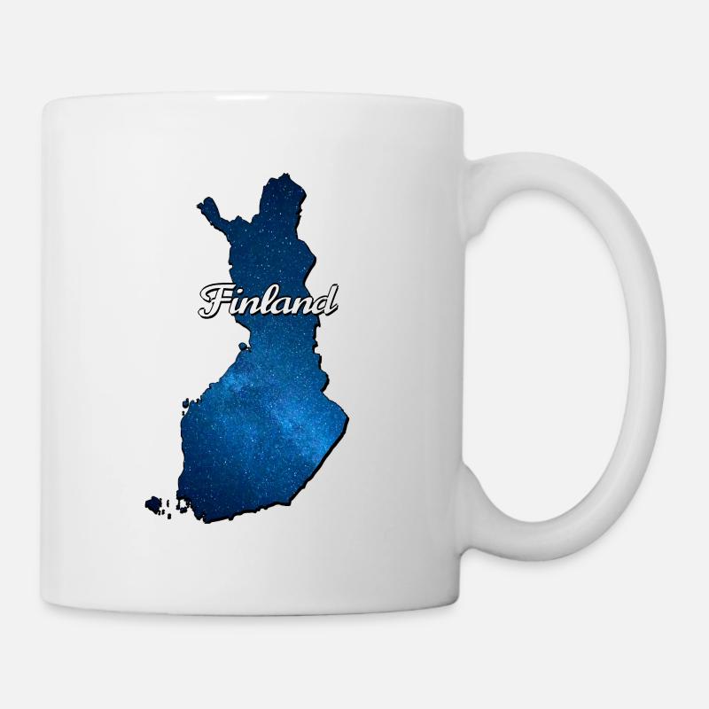 Carte de la Finlande finlande - Mug blanc - blanc