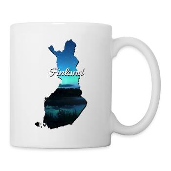 Karte von Finnland Finnland Finnland - Tasse - Weiß - Rechts