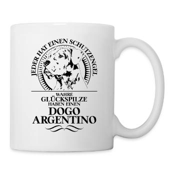 DOGO ARGENTINO Schutzengel Hunde Spruch Wilsigns - Tasse - Weiß - Rechts