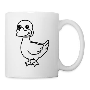 Gans Comic Tier - Tasse - Weiß - Rechts