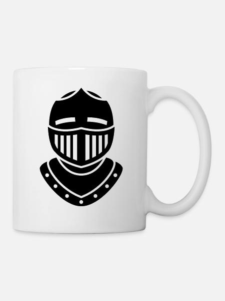 Ritter Helm - Tasse - Weiß