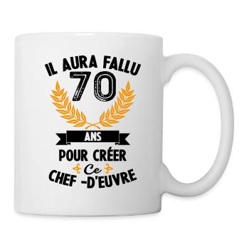 70 ans anniversaire 70 anniversaire cadeau 70 ans - Mug blanc - blanc - Droite