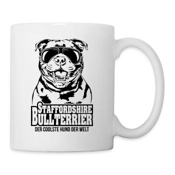 STAFFORDSHIRE BULLTERRIER coolster Hund Hunde - Tasse - Weiß - Rechts