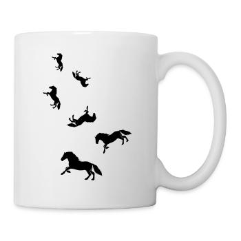 Pferd Horse icon - Tasse - Weiß - Rechts